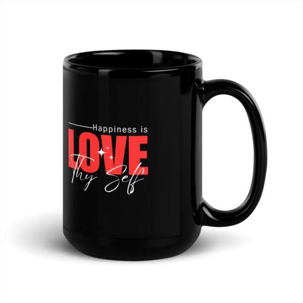 Love Thy Self Black Glossy Mug