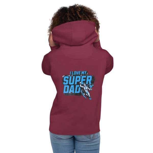 Love Super Dad Unisex Hoodie - Image 3