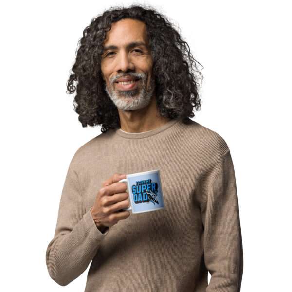 Love Super Dad White glossy mug - Image 3