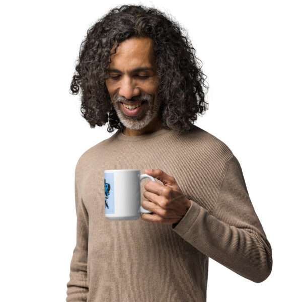 Love Super Dad White glossy mug