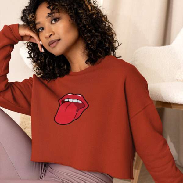 SweetHeart Ladies Crop Sweatshirt - Image 3