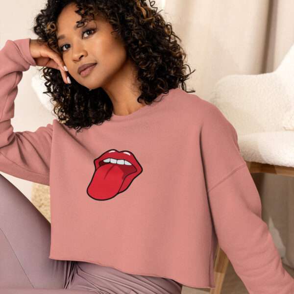 SweetHeart Ladies Crop Sweatshirt - Image 4
