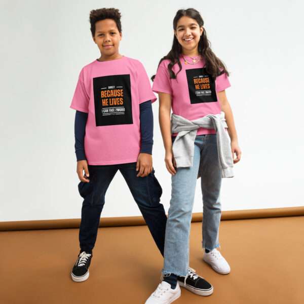 Because He Lives Youth classic tee - Image 6