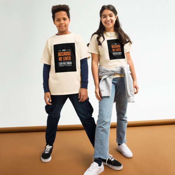 Because He Lives Youth classic tee - Image 9