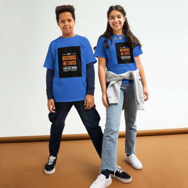 Because He Lives Youth classic tee - Image 4