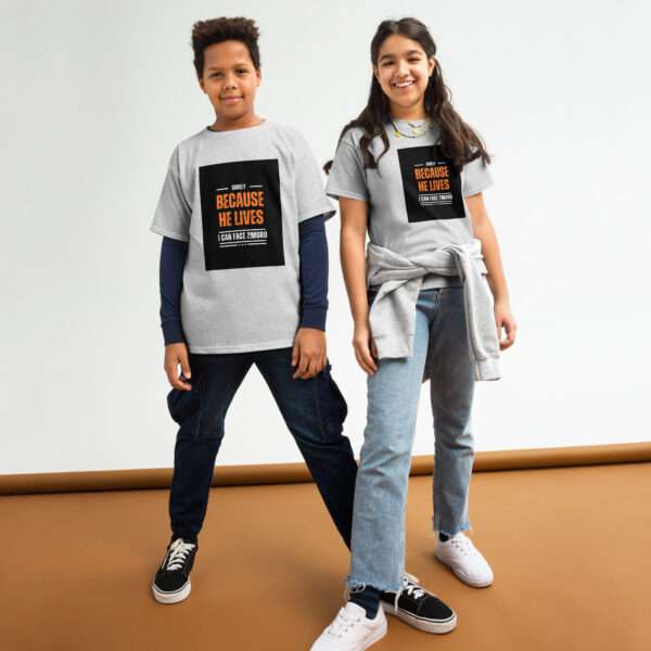 Because He Lives Youth classic tee - Image 8